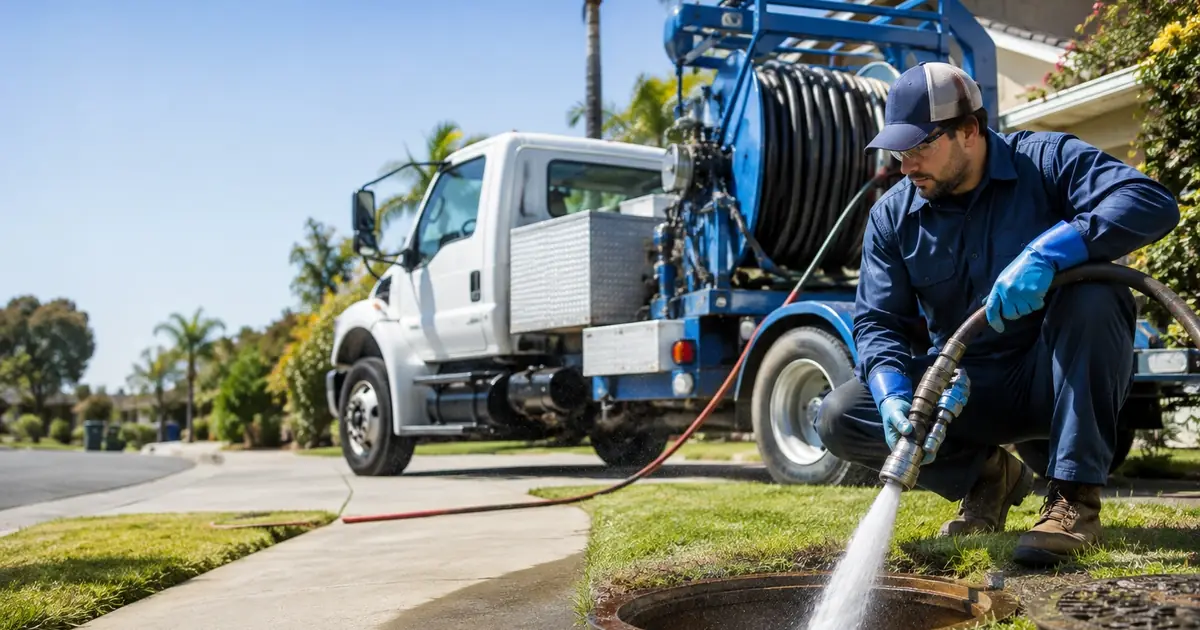 Hydro jet sewer cleaning Helendale
