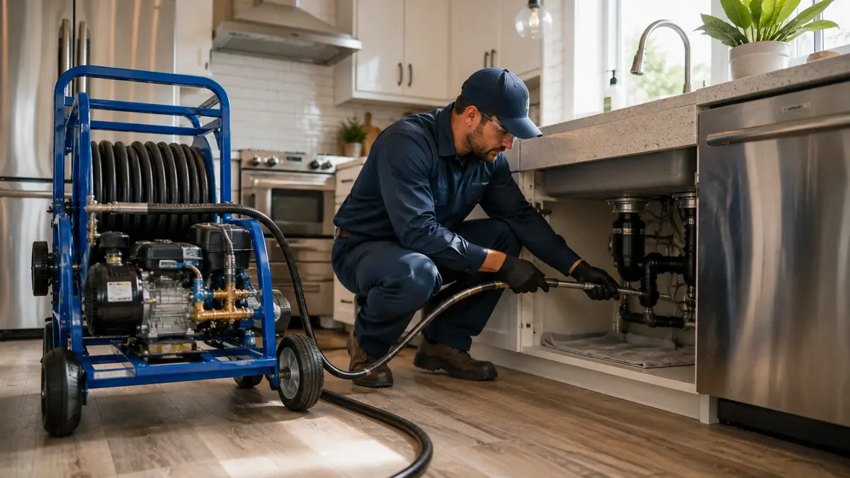 Kitchen Drain Hydro Jetting in Helendale